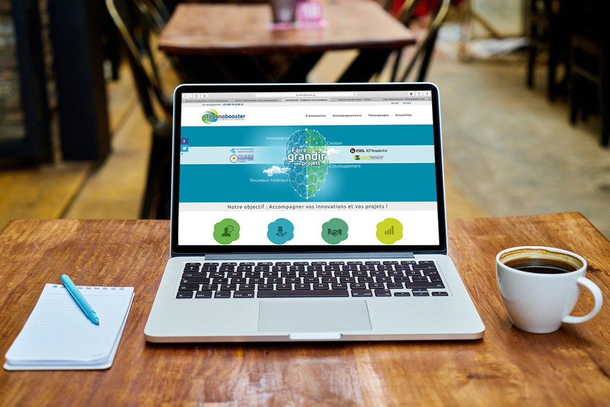 Site internert techobooster réalisé par déclic